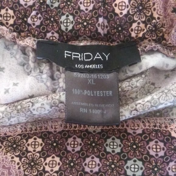 Friday Los Angeles women's size XL purple, pink multicolored maxi skirt - Picture 10 of 11